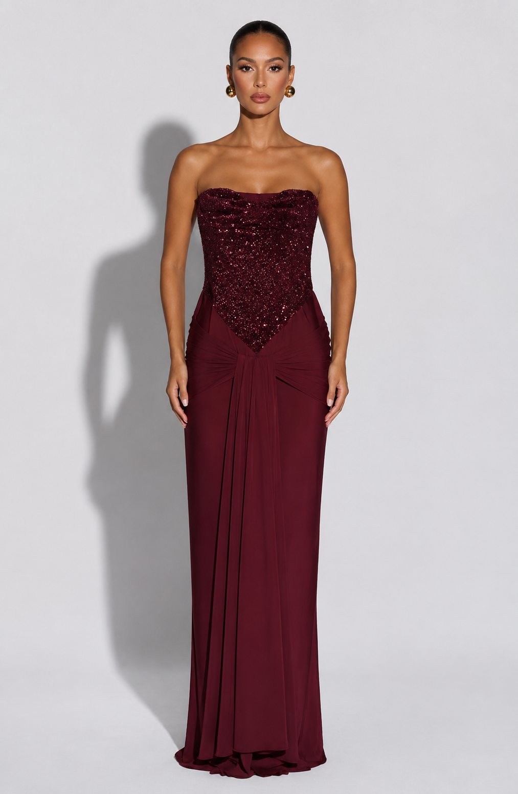 Nele – Elegantes trägerloses Abendkleid