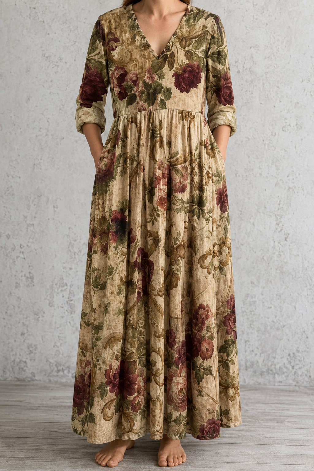 Lena – Elegantes Sommerkleid mit floralem Design