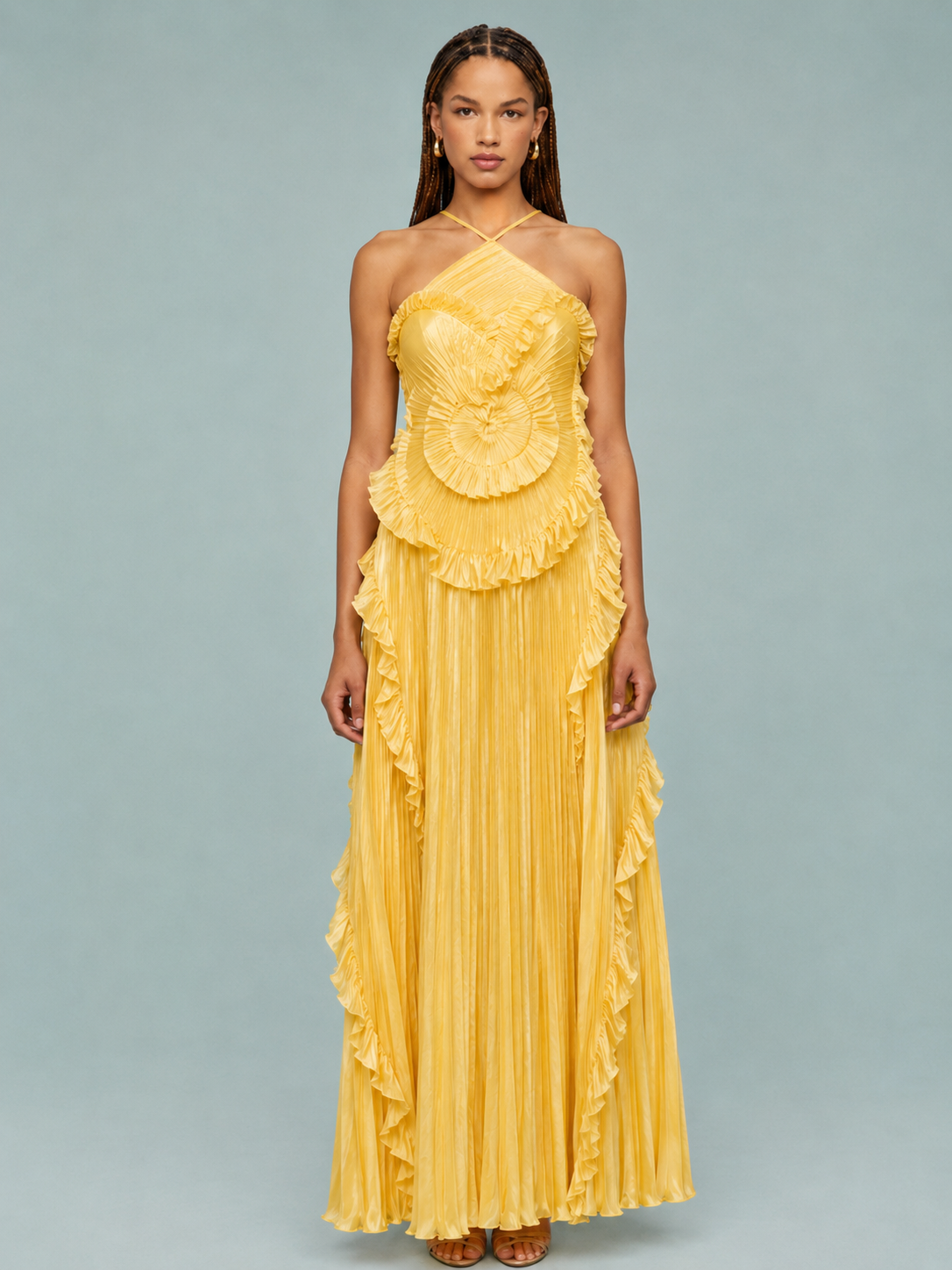 Ella – Abendkleid für Damen mit Rüschen und Falten