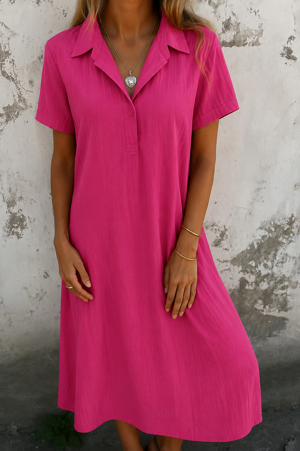 Doreen – Bequemes V-Ausschnitt Sommerkleid für stilvolle Tage