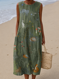 Lieselotte – Sommerkleid mit floralem Waldmuster