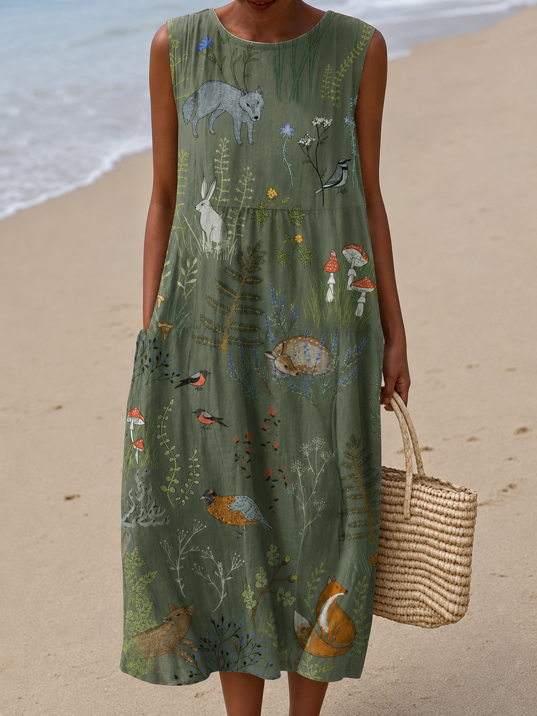 Lieselotte – Sommerkleid mit floralem Waldmuster