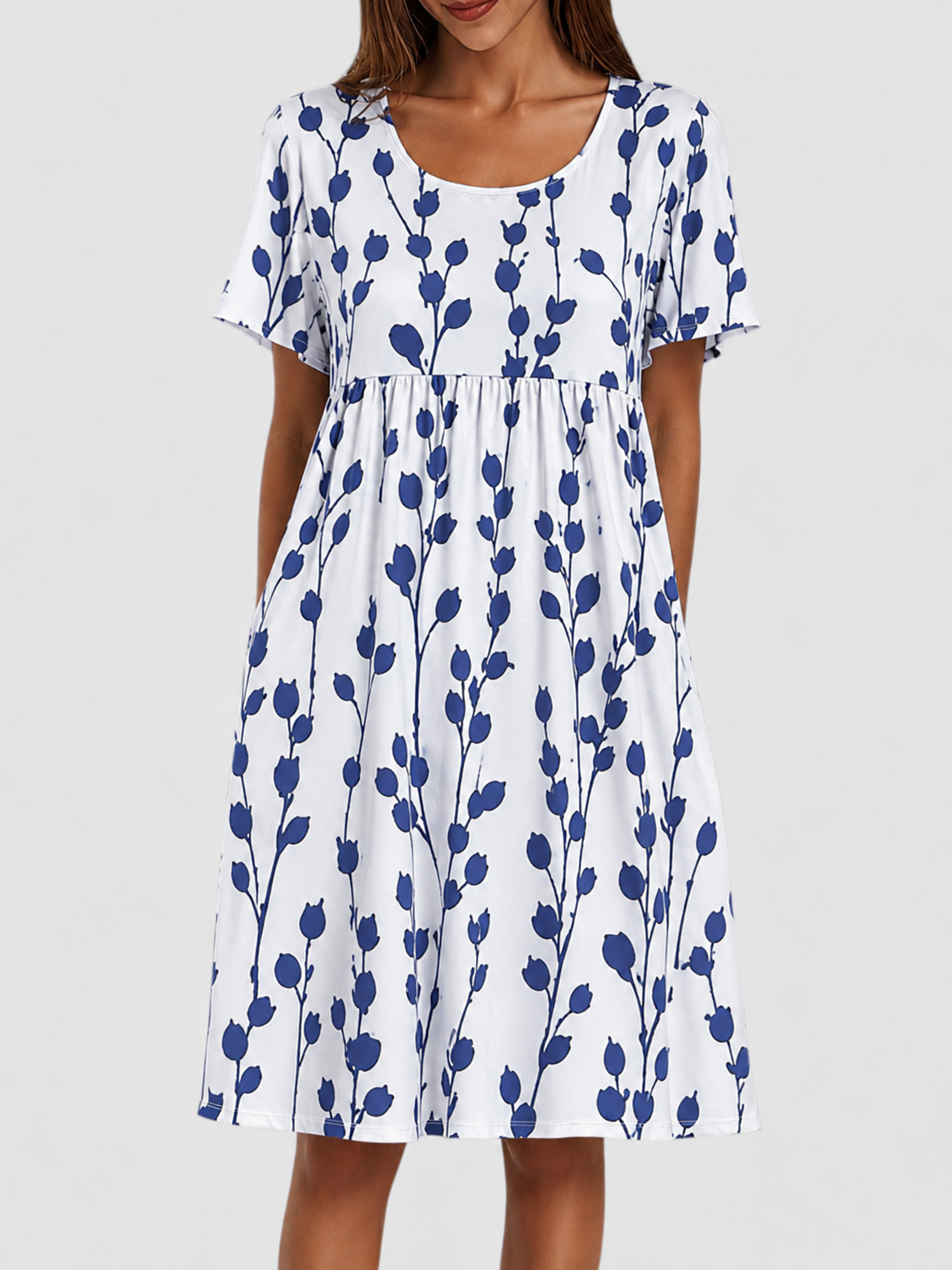 Leonie – Floral Midi-Kleid für stilvolle Anlässe