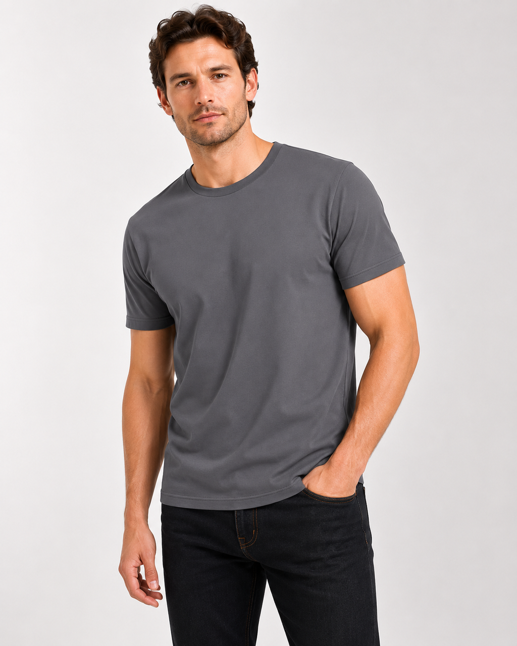 Regular Fit Crew Neck Cotton T-Shirt - Image 9