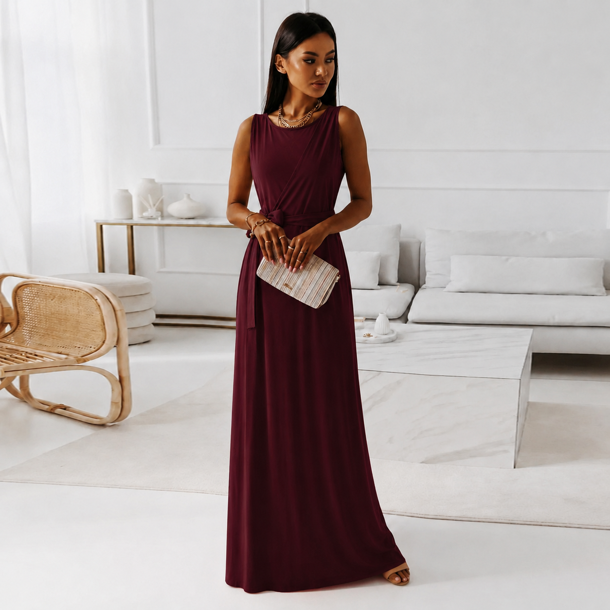 Sofia – Maxikleid im Wickelstil für Hochzeitsgäste