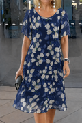 Antonia – Damen-Tunika-Kleid mit floralen Akzenten