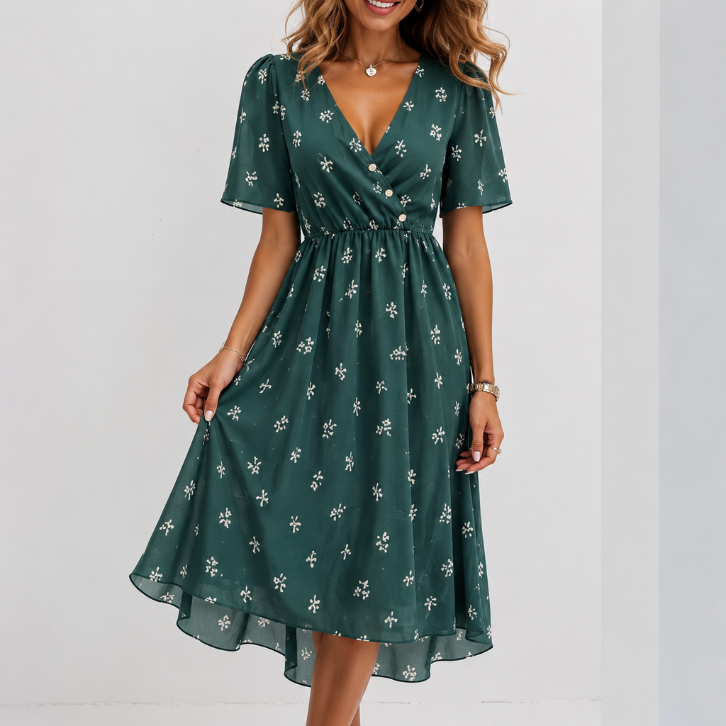 Bella – Elegantes Kleid mit V-Ausschnitt