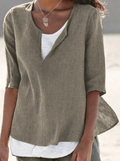 Ava – Women Casual Linen Blouse - Image 1
