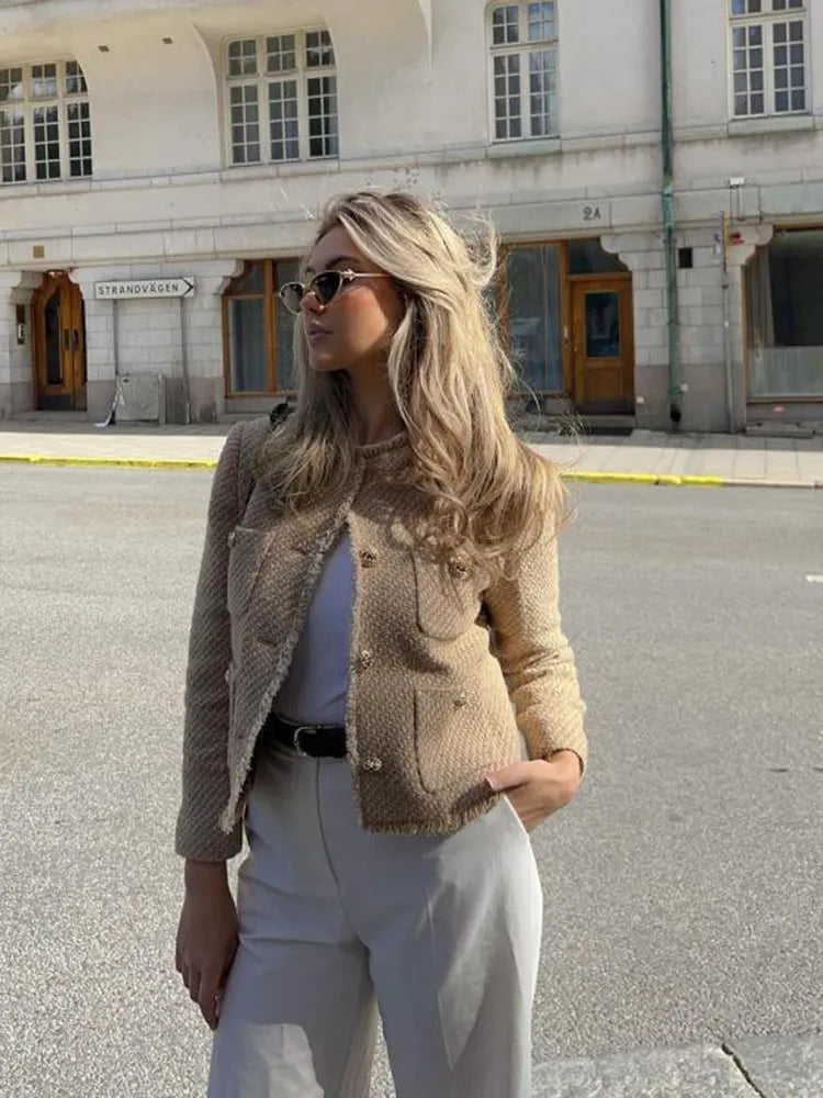 Sophie – Women Textured Button-Up Jacket - Image 2