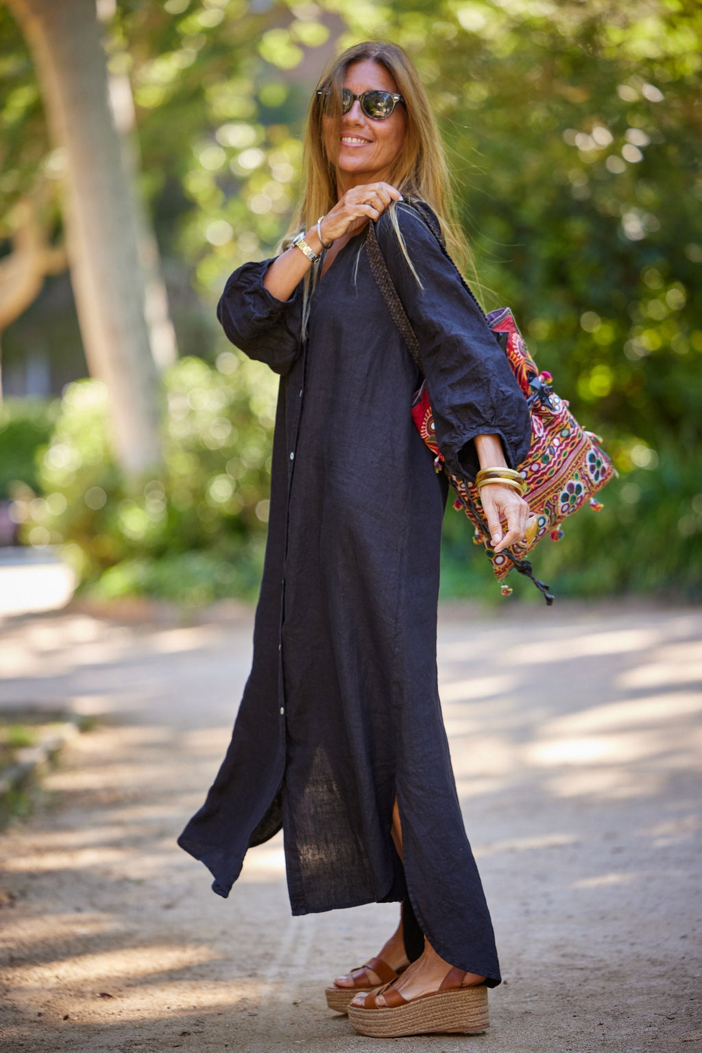 Emma – Women's Summer Linen Maxi Dress - Image 22