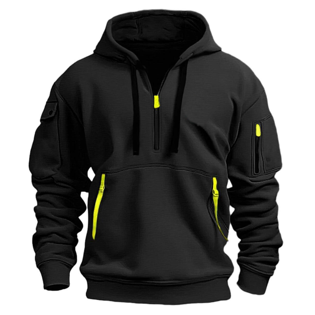 Herren Hoodie mit Reißverschlusstaschen und Kapuze | J&B - 3 - Jasminaboutique.com