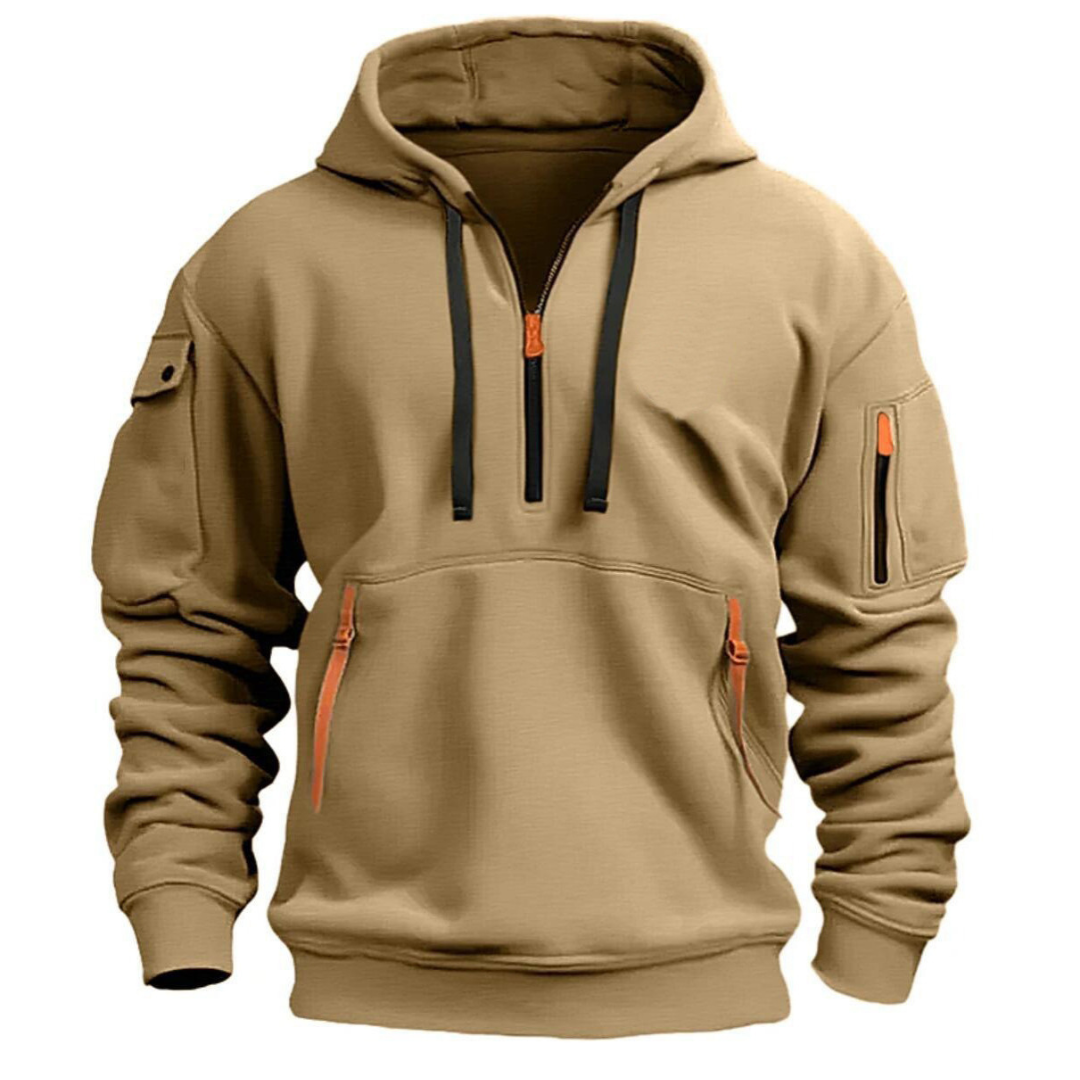 Herren Hoodie mit Reißverschlusstaschen und Kapuze | J&B - 4 - Jasminaboutique.com