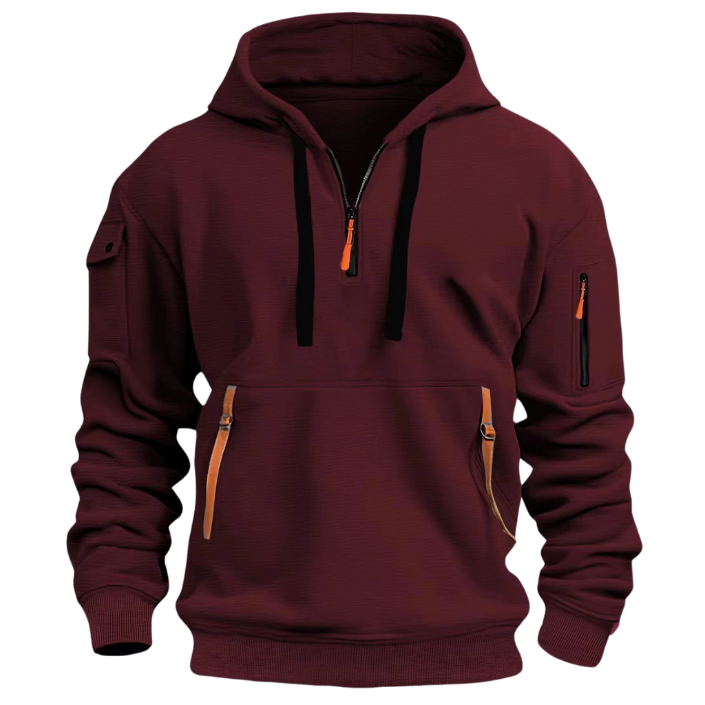Herren Hoodie mit Reißverschlusstaschen und Kapuze | J&B - 6 - Jasminaboutique.com