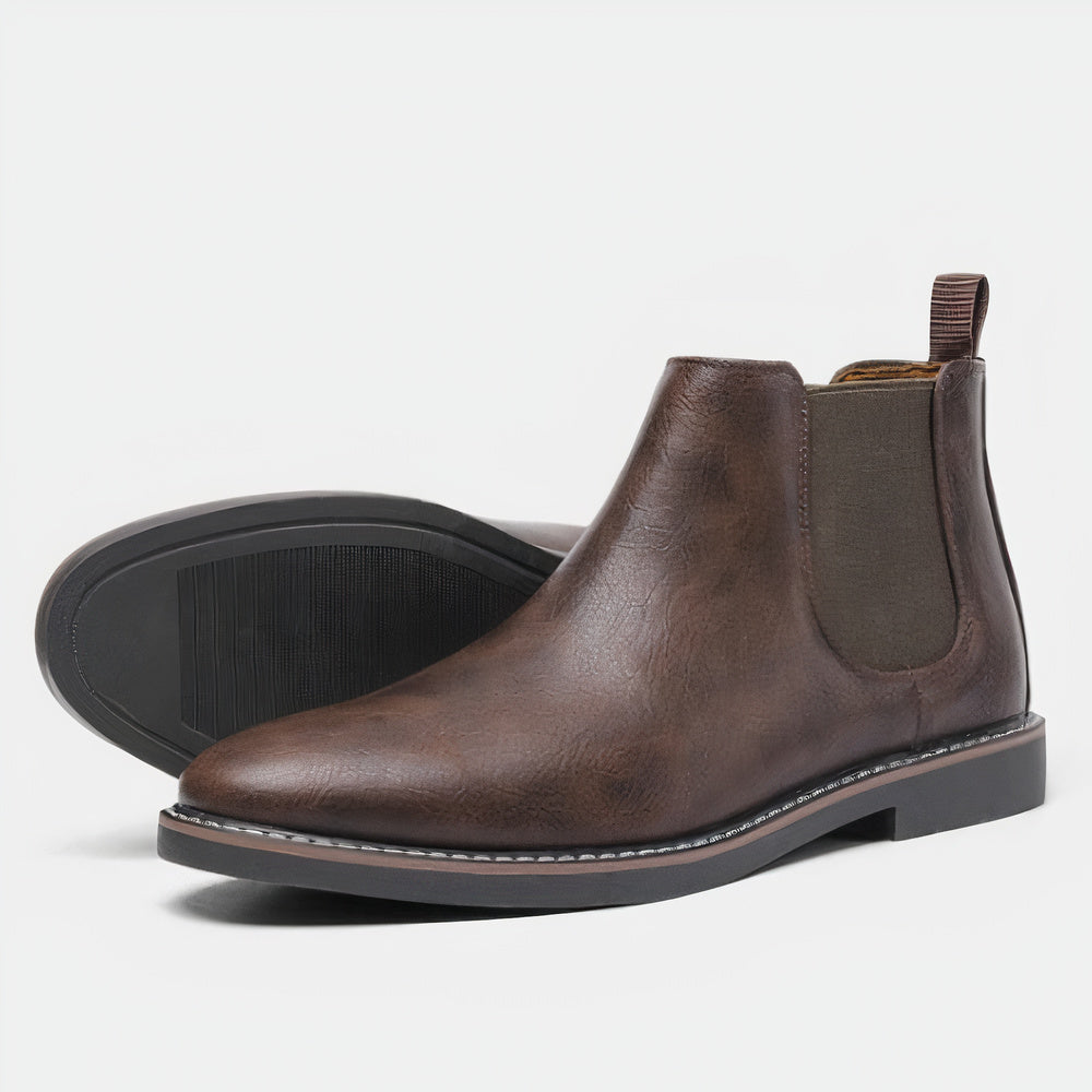 Chelsea Boots Herren braun mit elastischen Einsätzen | J&B - 6 - Jasminaboutique.com