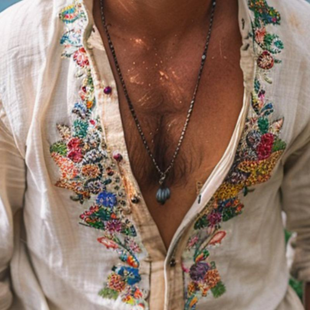 Luca – Embroidered Long Sleeves Shirt - Image 2