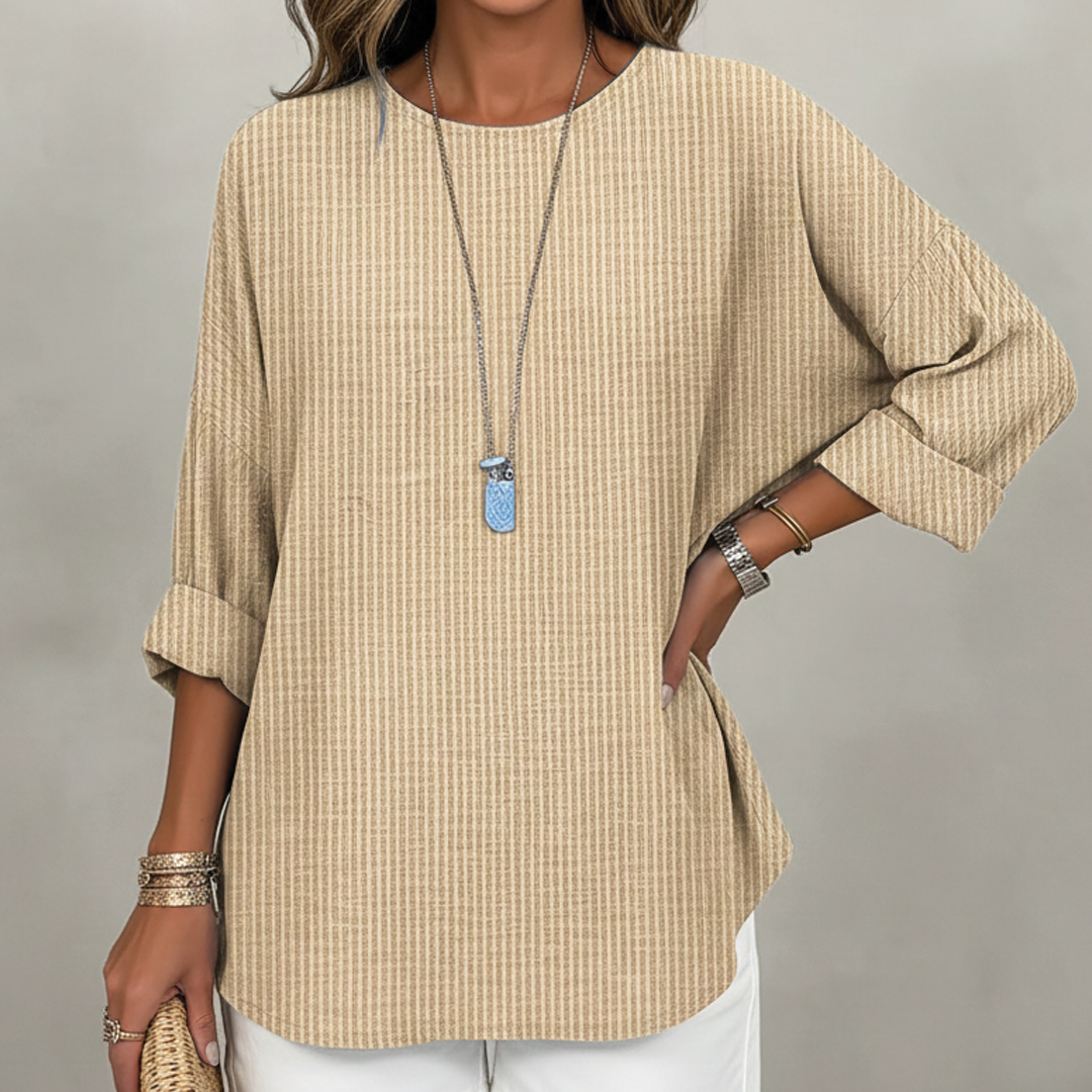 Sophie – Women’s Relaxed Fit Striped Blouse - Image 2