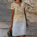 Sommerkleid aus Leinen in Beige – Bild 1