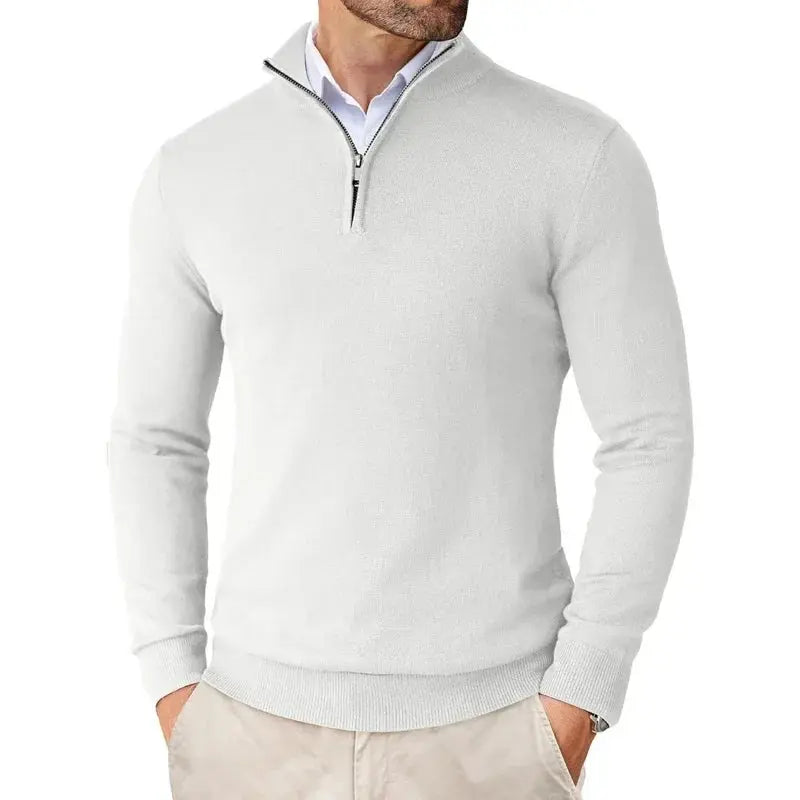 Quarter Zip Jacket Men's Soft Fit with Ribbed Hem - Image 3