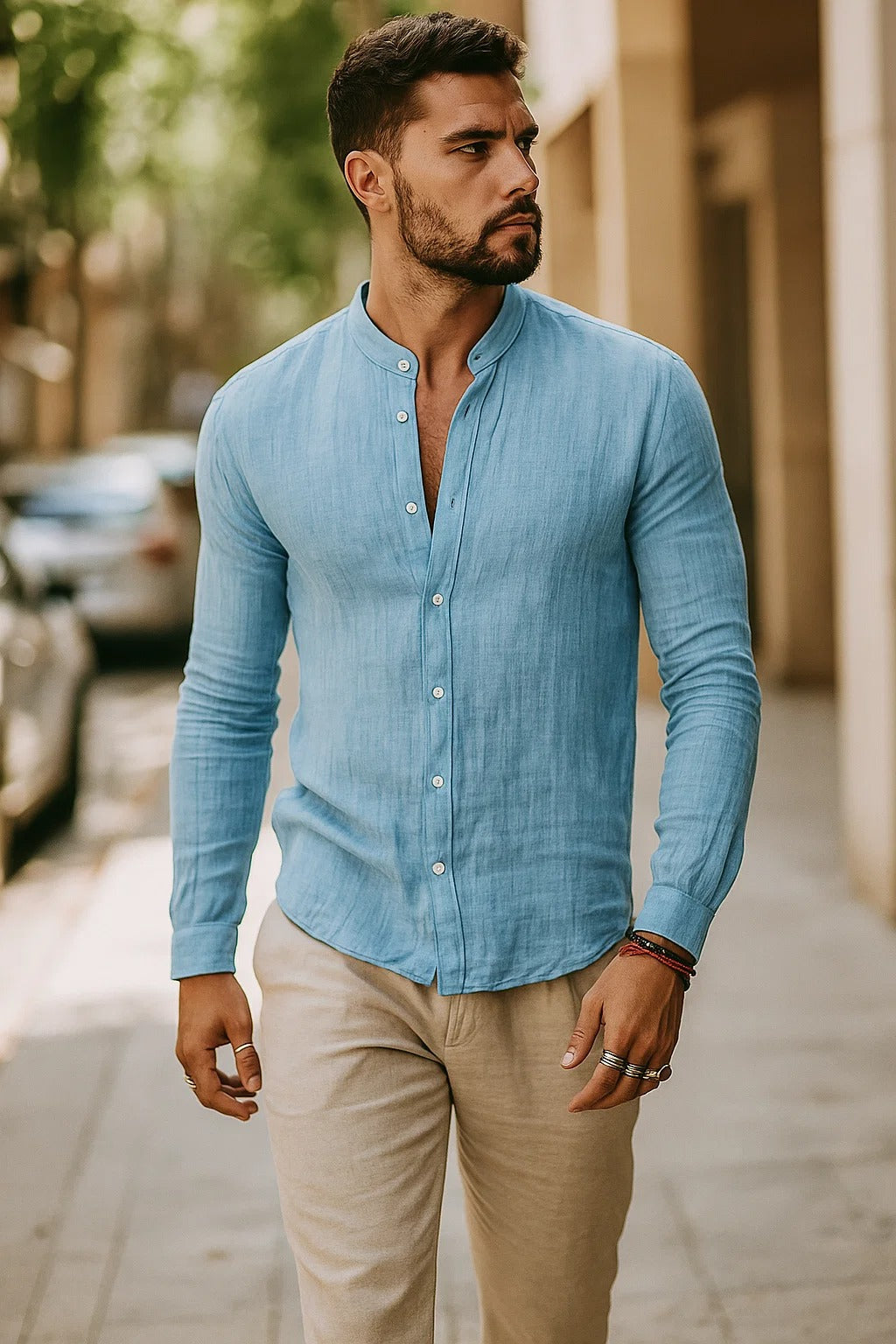 Philipp – 3/4 Sleeve Relaxed Fit Shirt - Image 6