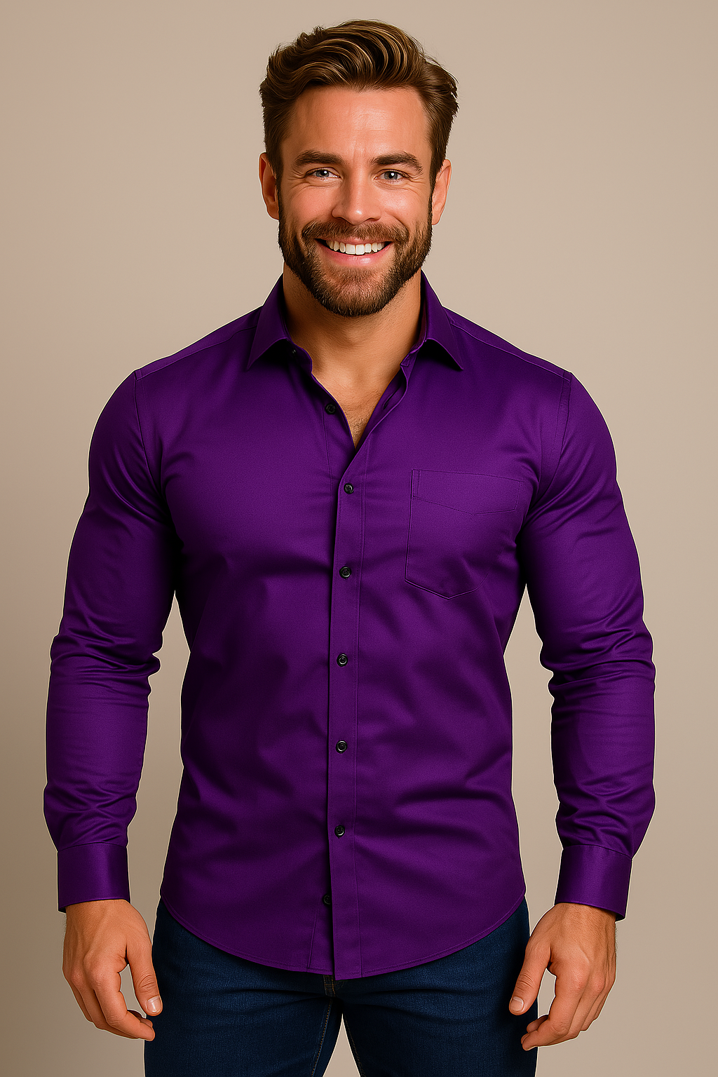 Liam – Men Classic Fit Dress Shirt - Image 14