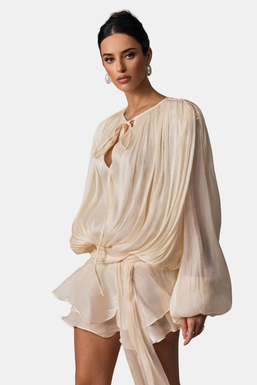 Emma – Pleated with Ruched Hem Dress - Image 7