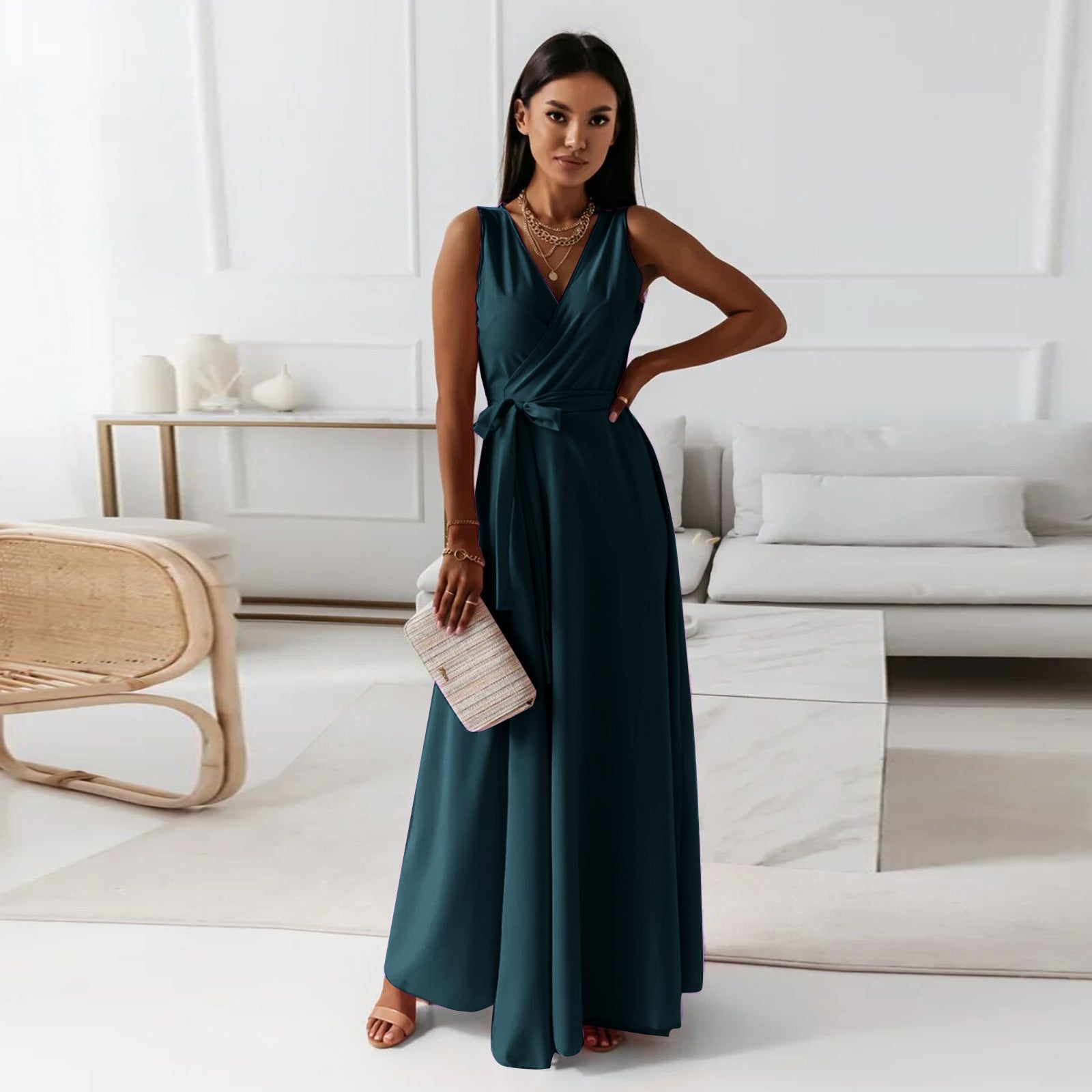 Sofia – Women Wedding Guest Wrap Maxi Dress - Image 2