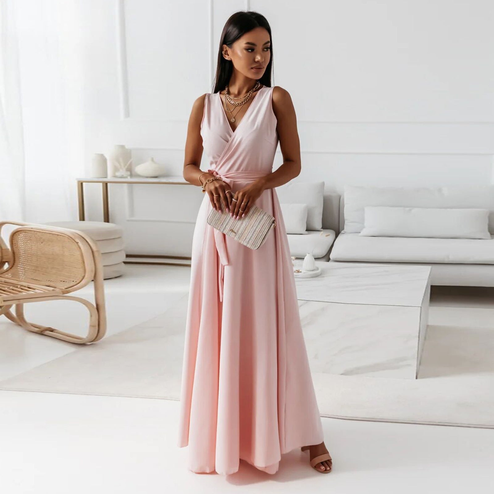 Sofia – Women Wedding Guest Wrap Maxi Dress - Image 1