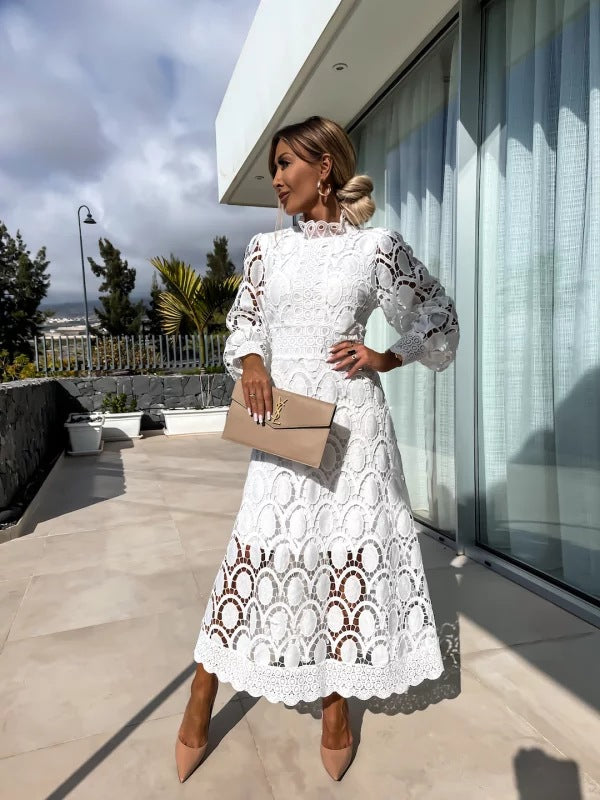 Sophia – Women Lace Detail Maxi Dress - Image 5