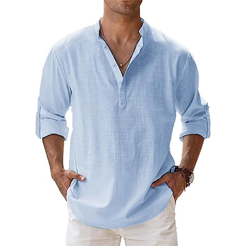 Robert –  Button-Down Henley Shirt - Image 5