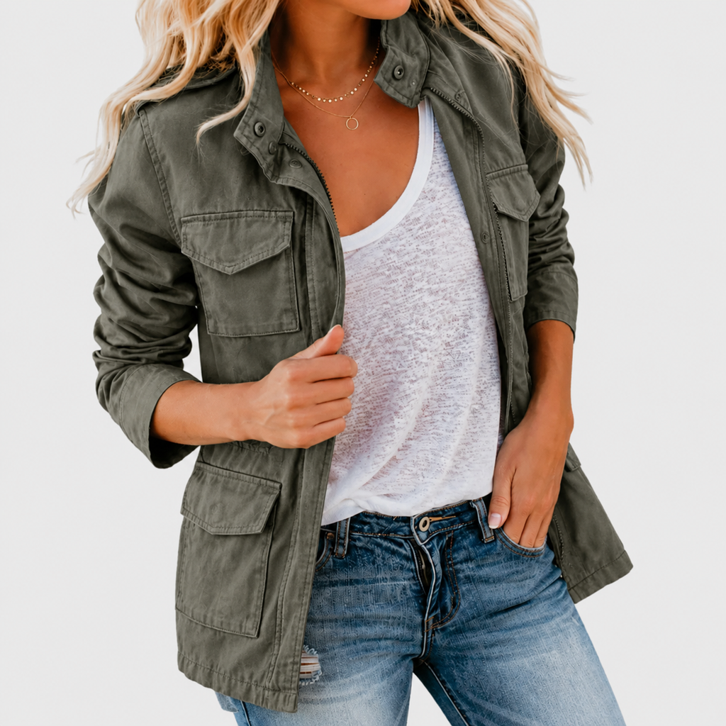 Funktionsjacke für Damen mit Reißverschluss und verstellbarer Taille | J&B