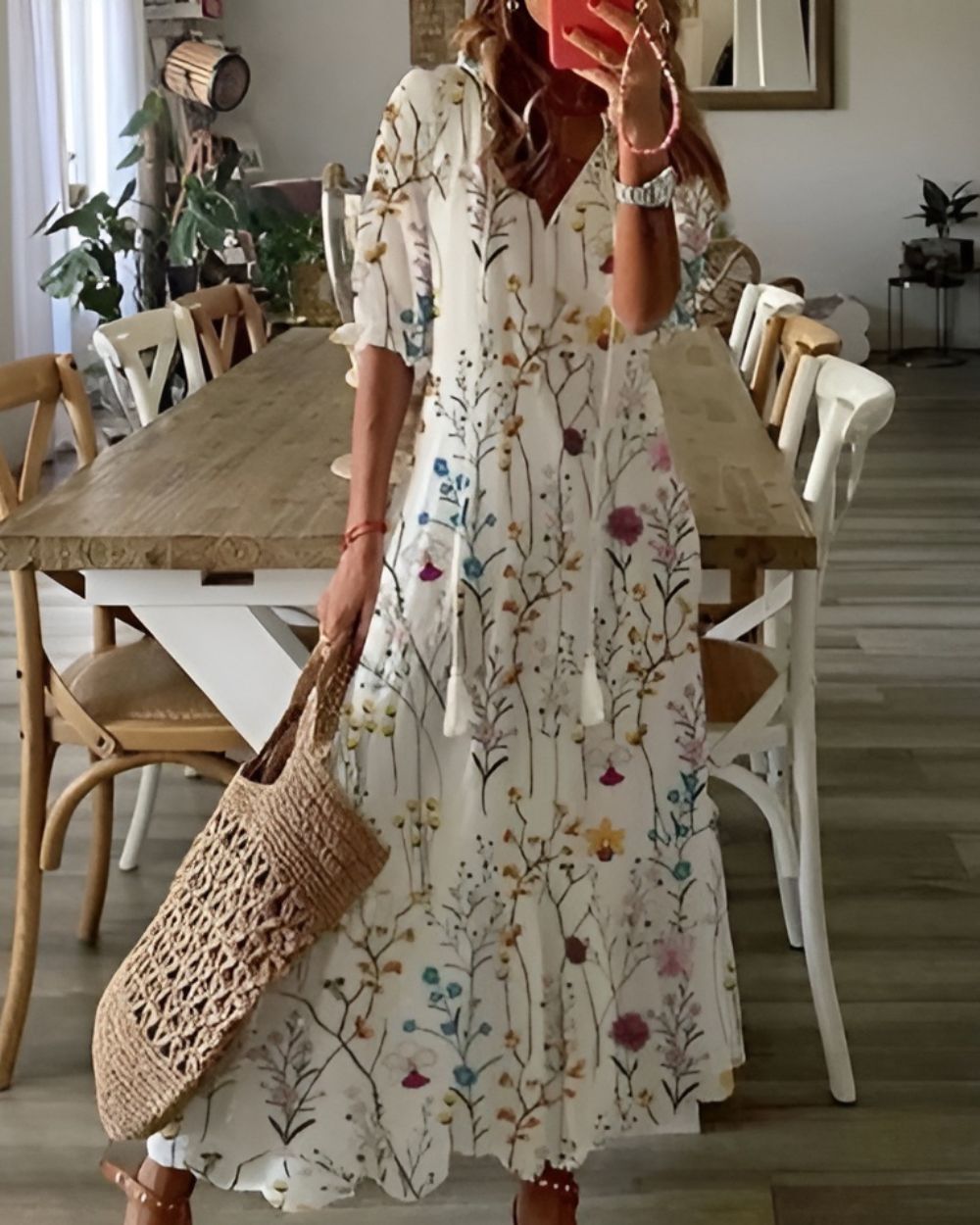 Elena – Women Floral Print Maxi Dress - Image 7