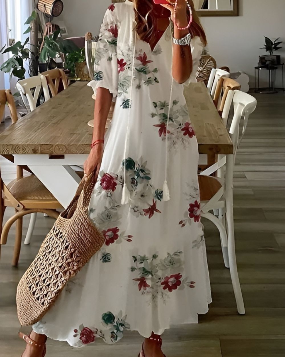 Elena – Women Floral Print Maxi Dress - Image 8