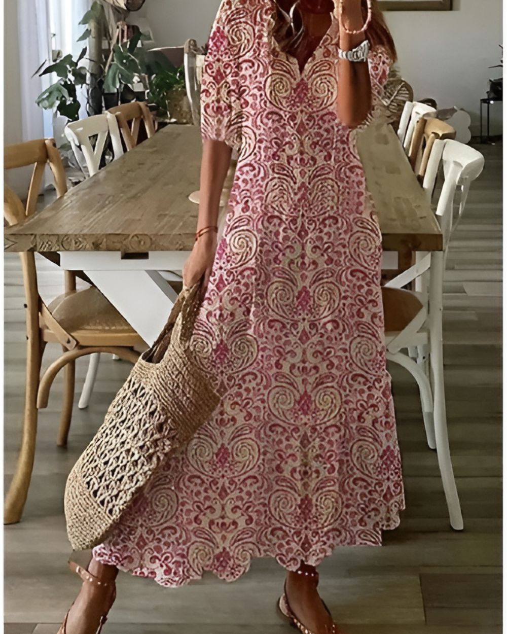 Elena – Women Floral Print Maxi Dress - Image 5