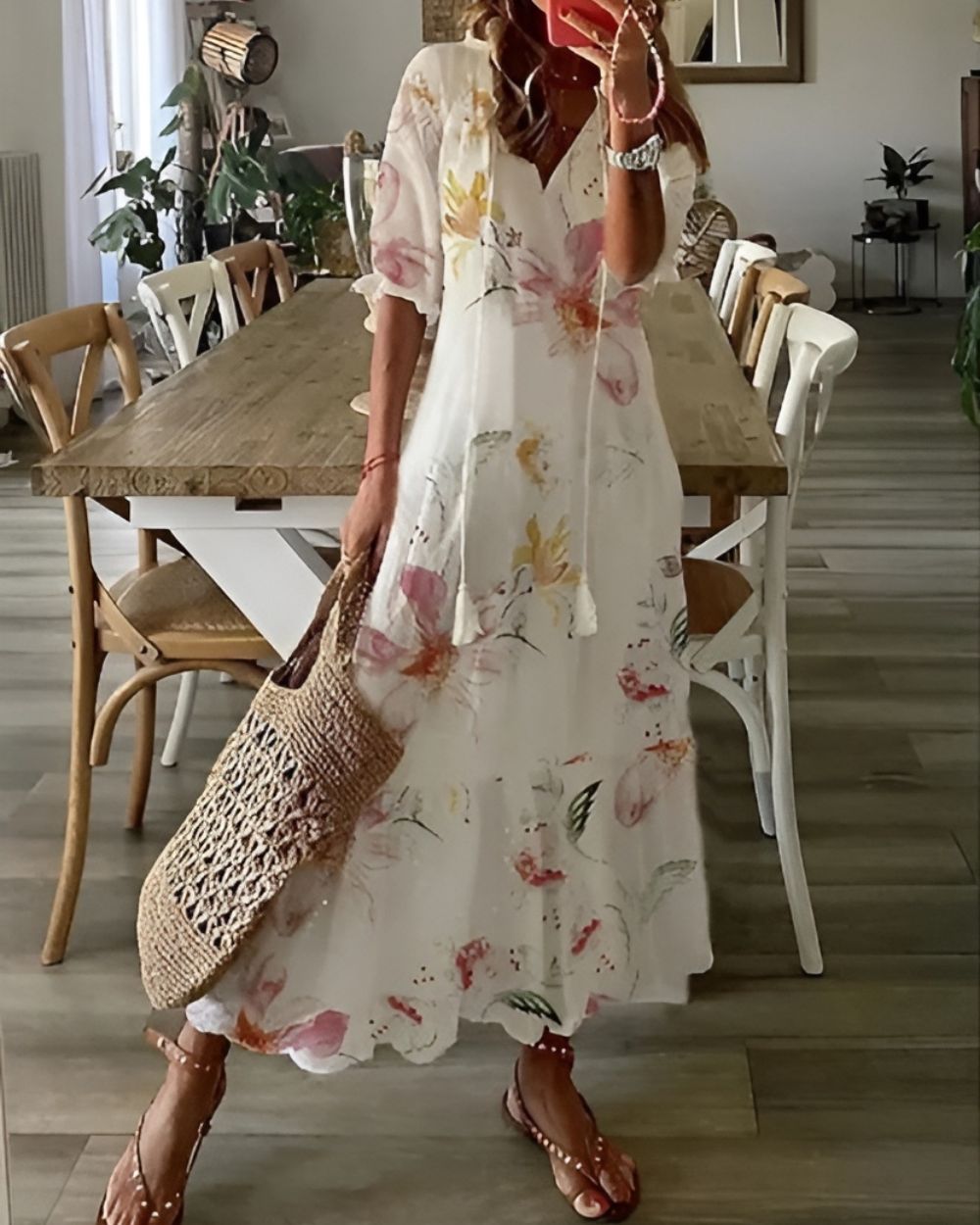 Elena – Women Floral Print Maxi Dress - Image 6
