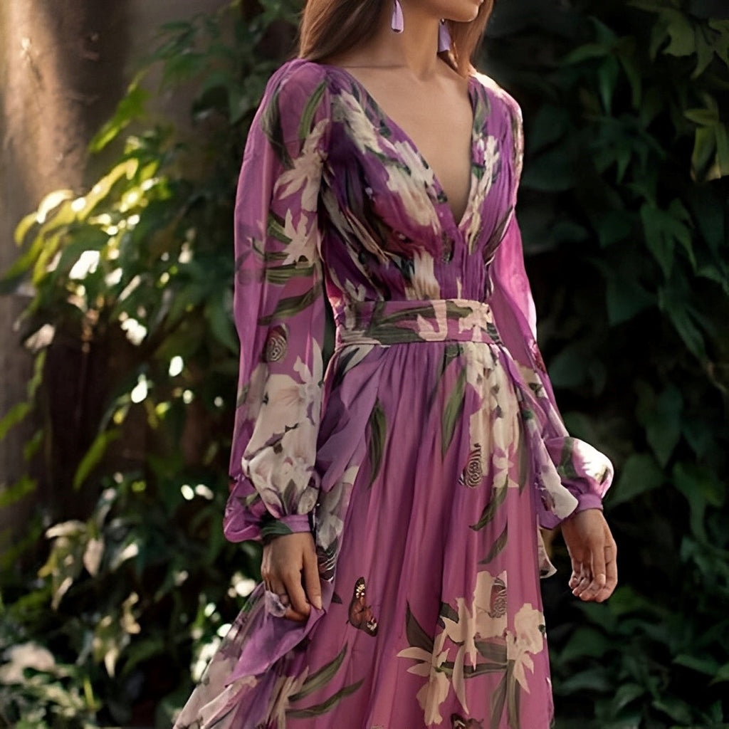 Charlotte – Women Elegant Floral Maxi Dress - Image 3