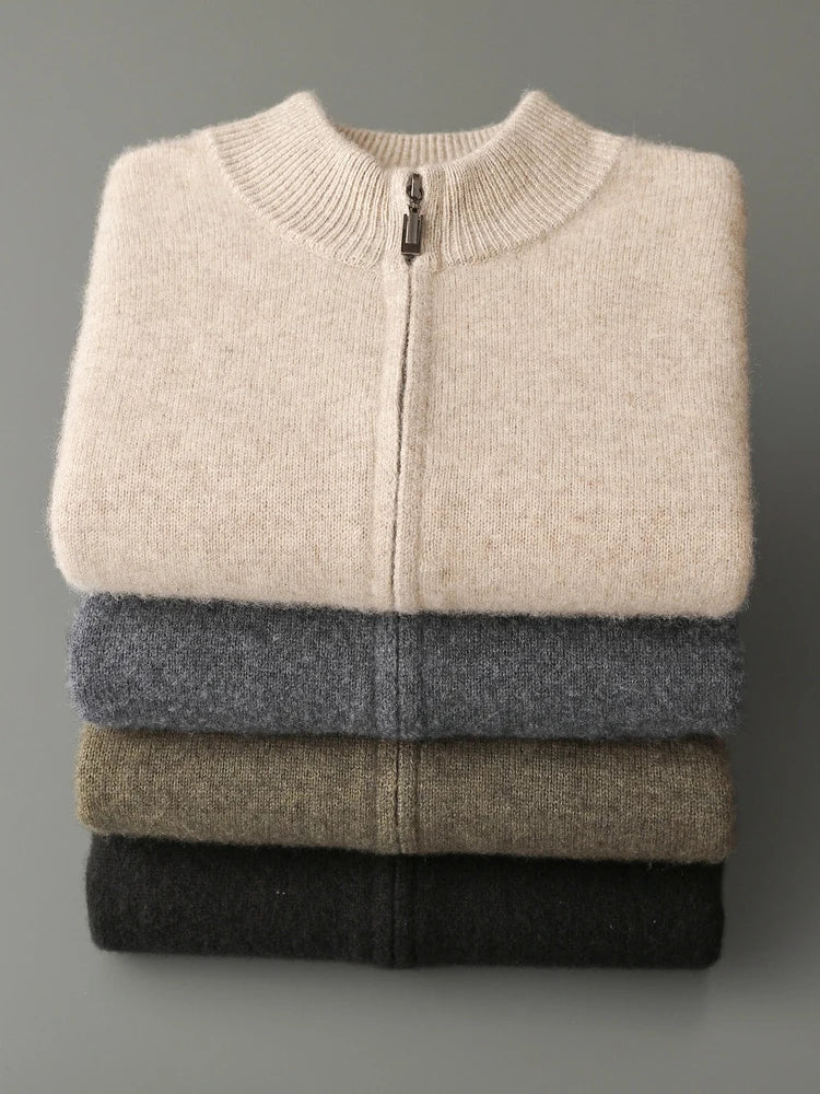 Bomber Jacket Men's Soft Texture Zip Front - Image 21