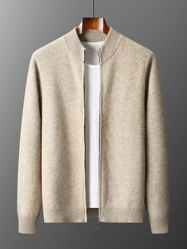 Bomber Jacket Men's Soft Texture Zip Front - Image 6