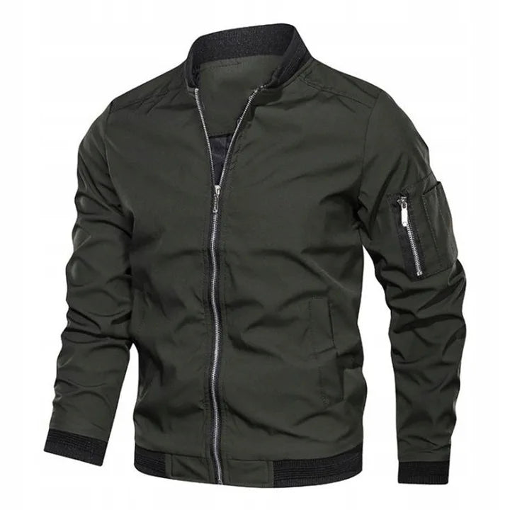 Bomber Jacket Men's Slim Fit with Zip Closure - Image 3