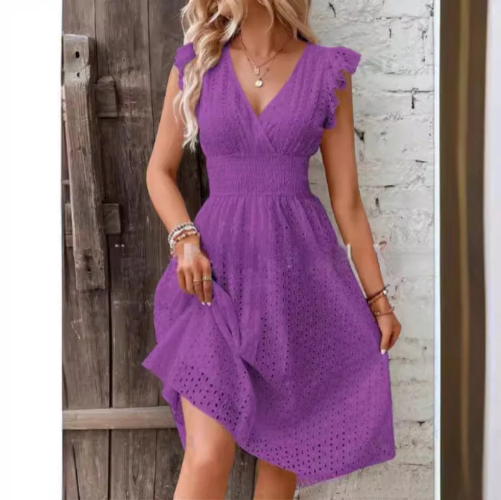 Lila – Women Eyelet Detail Summer Dress - Image 10