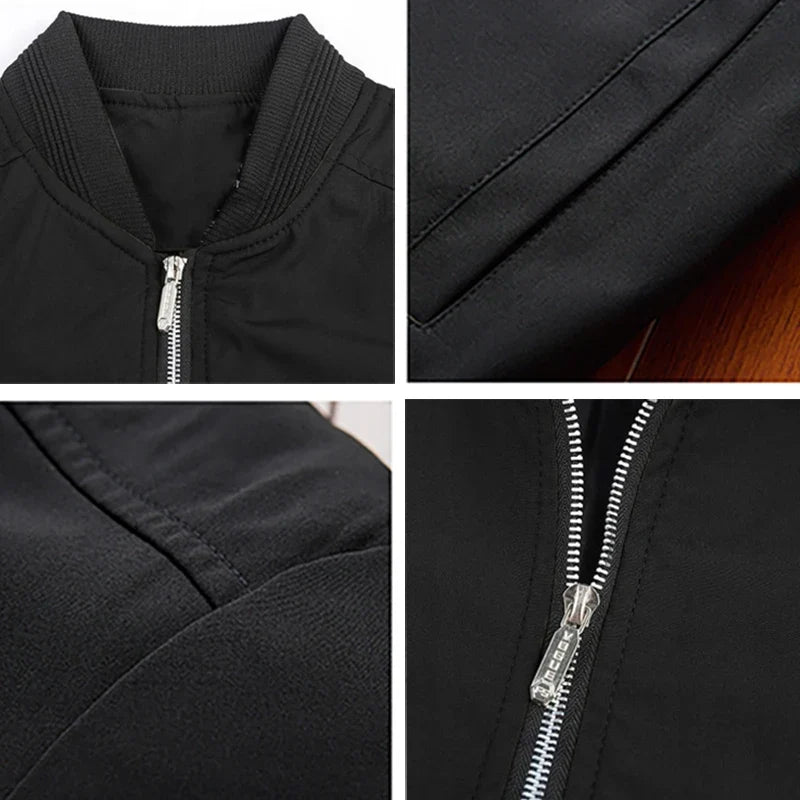 Bomber Jacket Men's Slim Fit with Zip Closure - Image 14