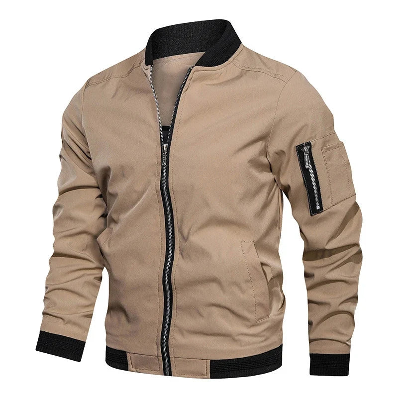 Bomber Jacket Men's Slim Fit with Zip Closure - Image 5