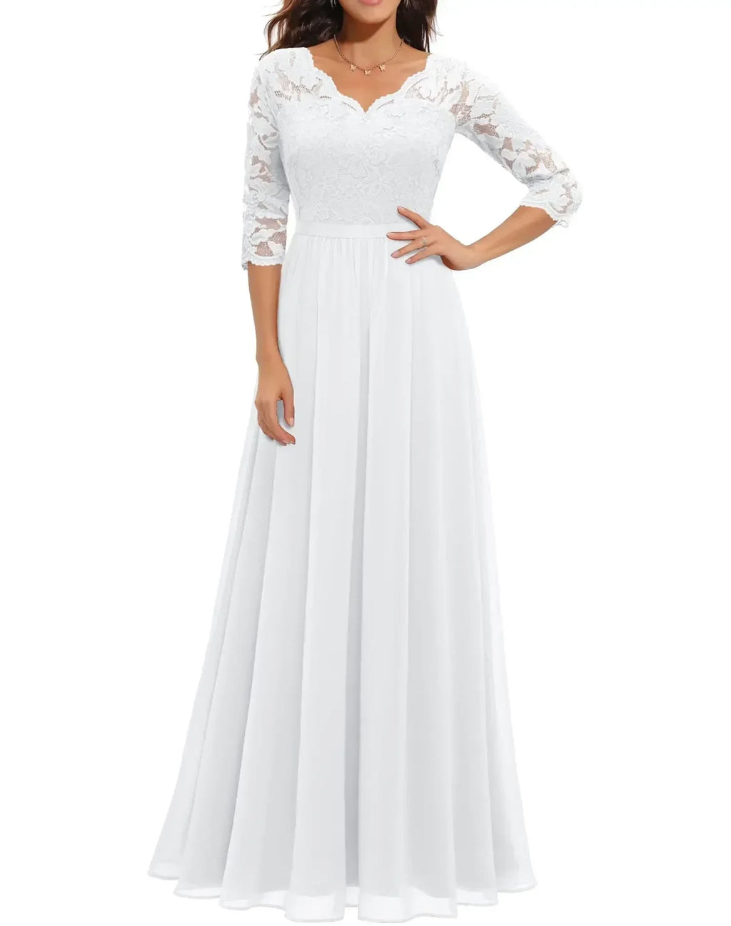 Sandra – Women Elegant Lace Evening Dress - Image 7