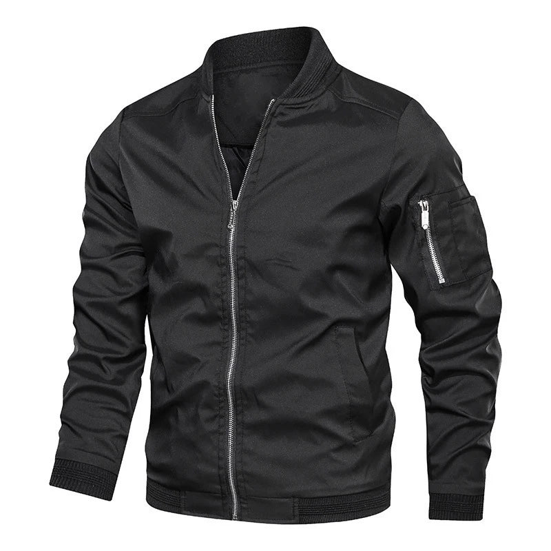 Bomber Jacket Men's Slim Fit with Zip Closure - Image 2