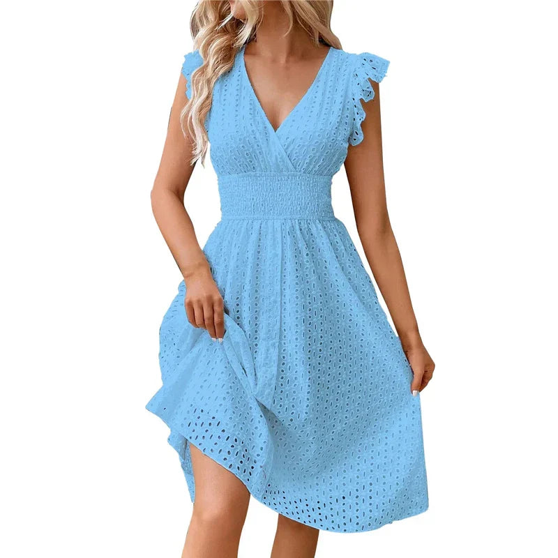 Lila – Women Eyelet Detail Summer Dress - Image 8