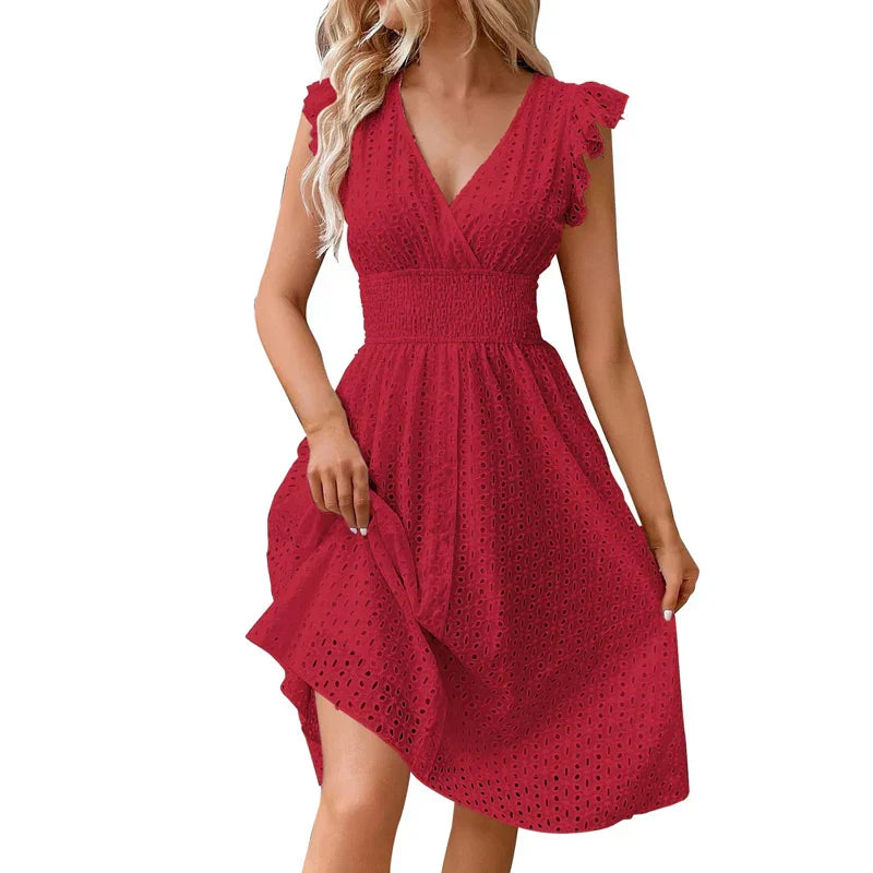 Lila – Women Eyelet Detail Summer Dress - Image 6
