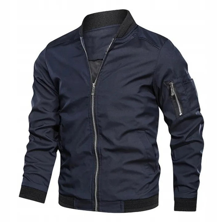 Bomber Jacket Men's Slim Fit with Zip Closure - Image 1