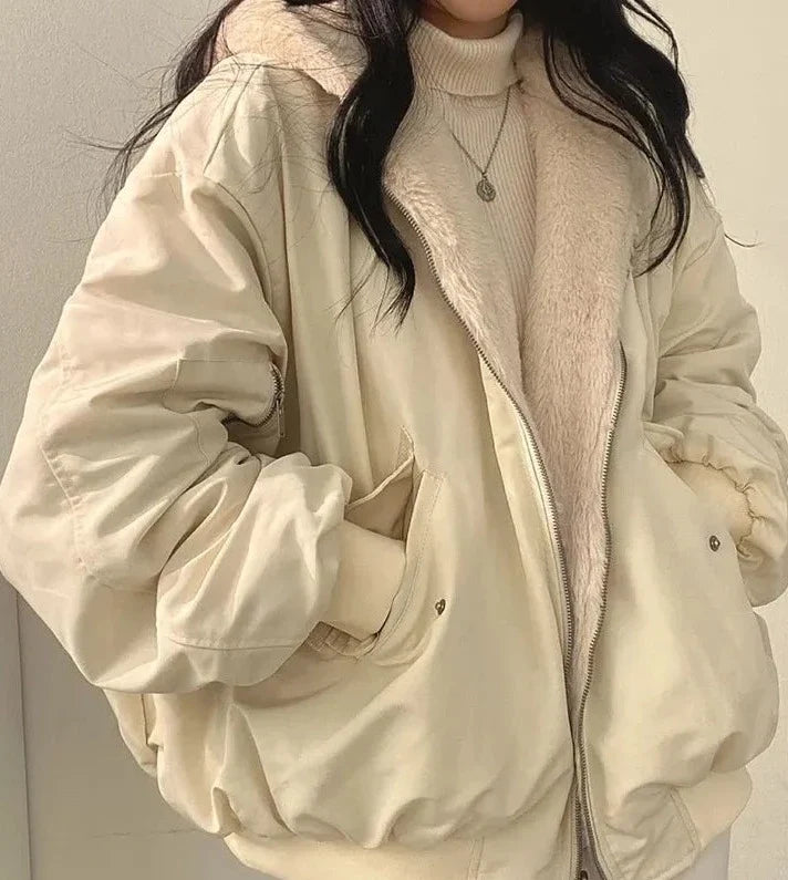 Puffer Jacket Women's Oversized with Soft Faux Fur Lining - Image 5