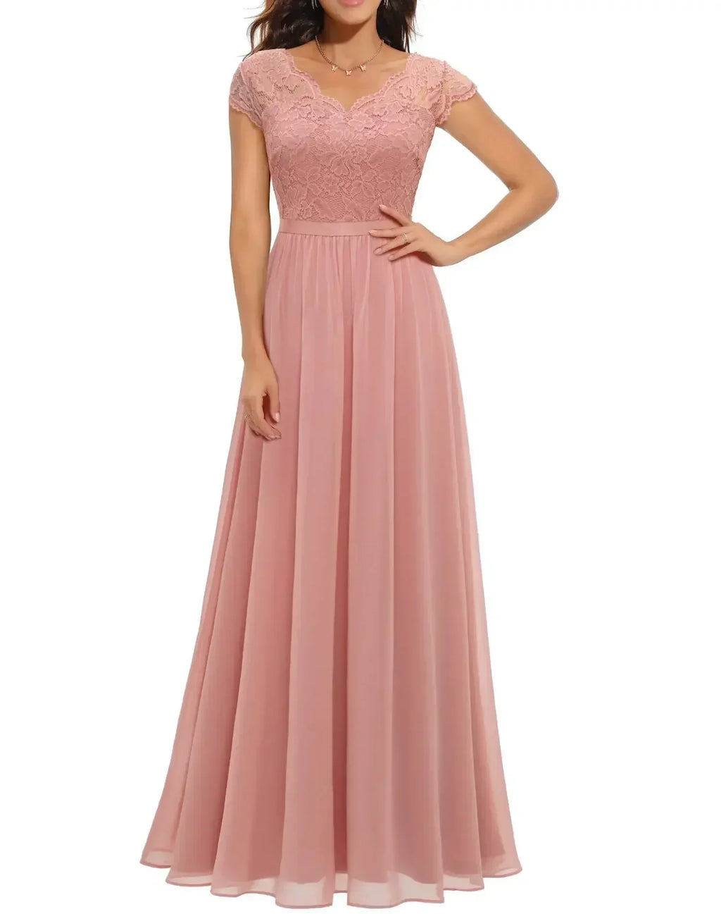 Sandra – Women Elegant Lace Evening Dress - Image 6