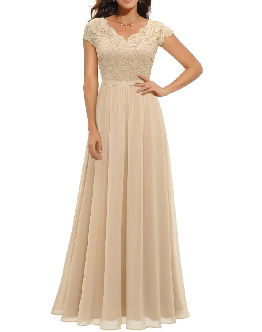 Sandra – Women Elegant Lace Evening Dress - Image 2