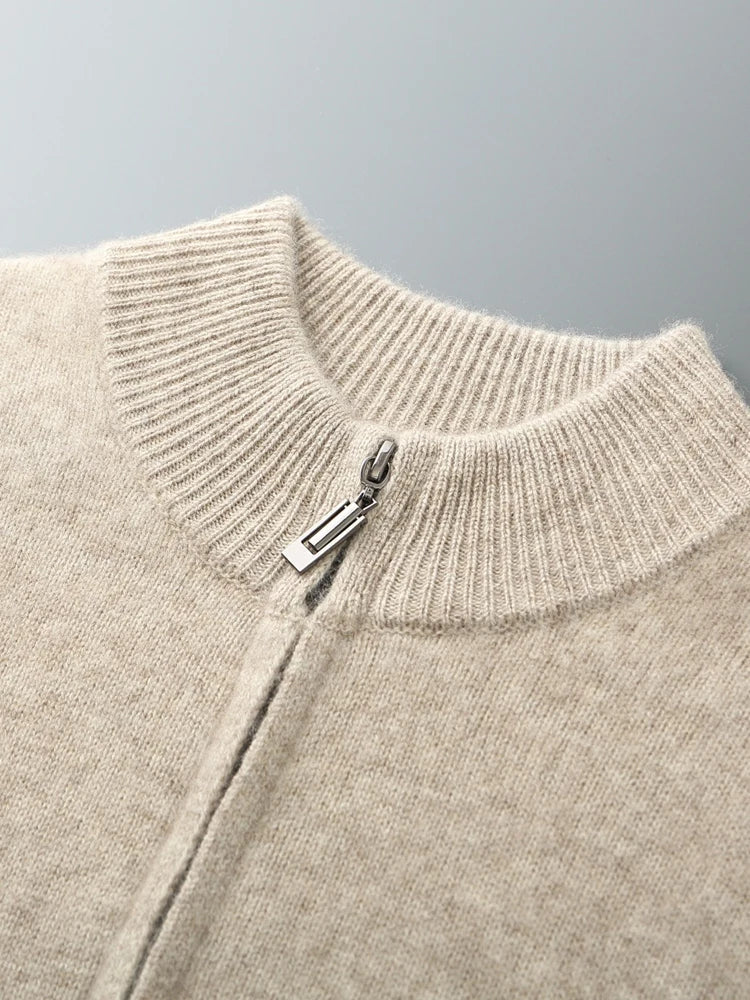 Bomber Jacket Men's Soft Texture Zip Front - Image 9